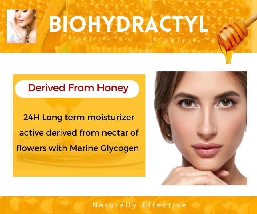 Biohydractyl สารสกัดจากน้ำผึ้ง ให้ผิวชุ่มชื้นยาวนานถึง 24 ชม.